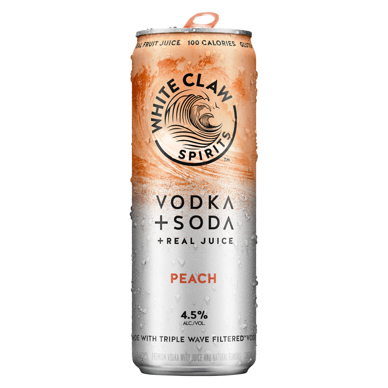 White Claw Hard Seltzer Vodka + Soda Peach 4pk 12oz Can 4.5% ABV