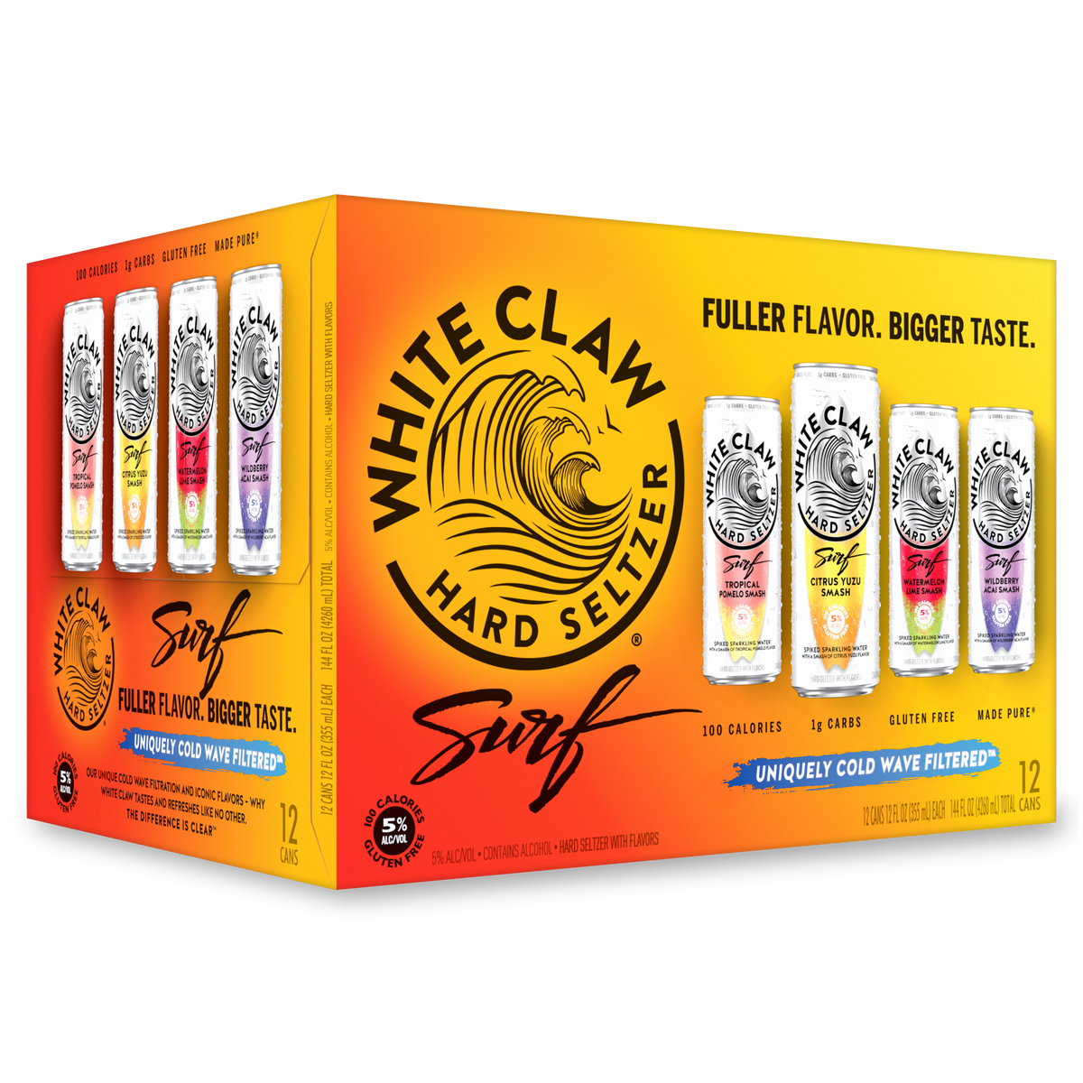 White Claw Hard Seltzer Surf Variety Pack 12pk 12oz Can 5.0% ABV White Claw Hard Seltzer Surf Variety Pack 12pk 12oz Can 5.0% ABV