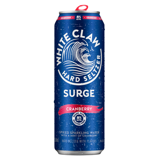 White Claw Hard Seltzer Surge Cranberry Single 19.2oz Can 8% ABV