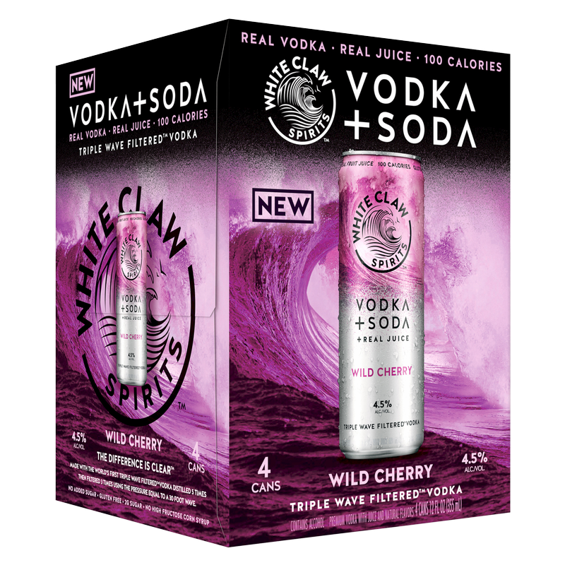 White Claw Vodka + Soda Wild Cherry 4pk 12oz Can 4.5% ABV