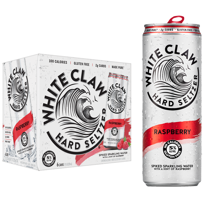 White Claw Raspberry 6pk 12oz Can 5.0% ABV