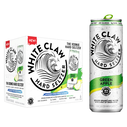 White Claw Seltzer Green Apple 6pk 12oz Can 5.0% ABV