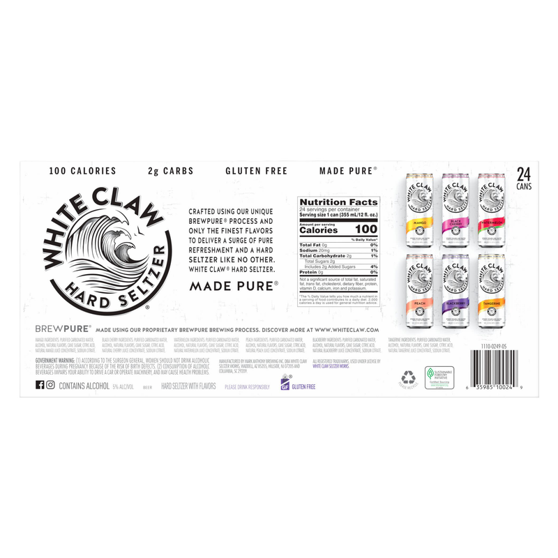 White Claw Hard Seltzer Variety 24pk 12oz Can