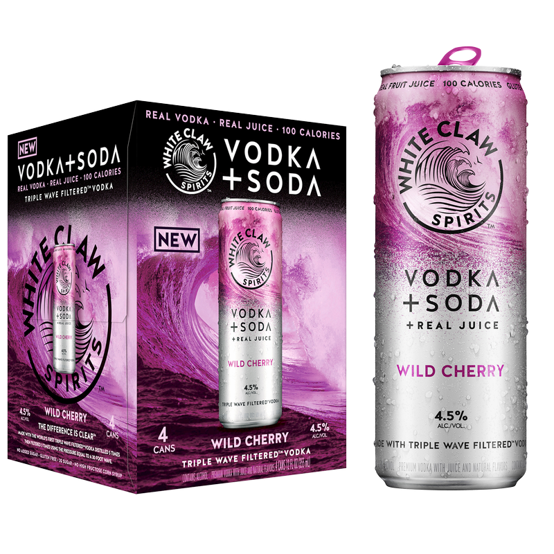 White Claw Vodka + Soda Wild Cherry 4pk 12oz Can 4.5% ABV