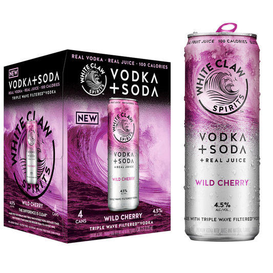 White Claw Vodka + Soda Wild Cherry 4pk 12oz Can 4.5% ABV