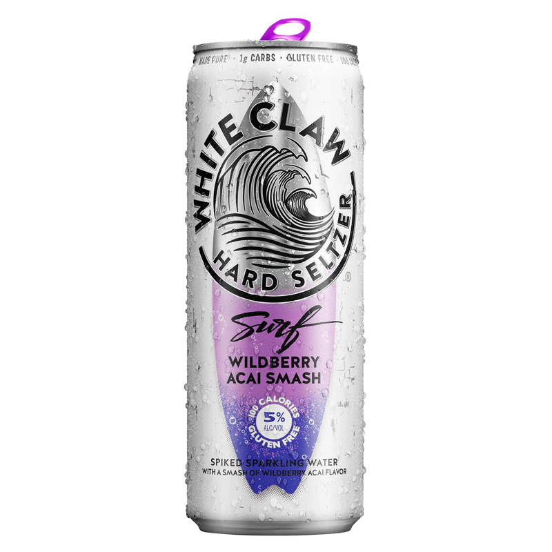 White Claw Surf Wildberry Acai Smash Single 12oz Can 5.0% ABV