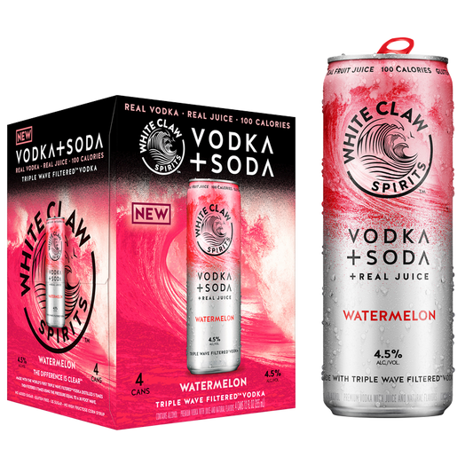 White Claw Vodka + Soda Watermelon 4pk 12oz Can 4.5% ABV